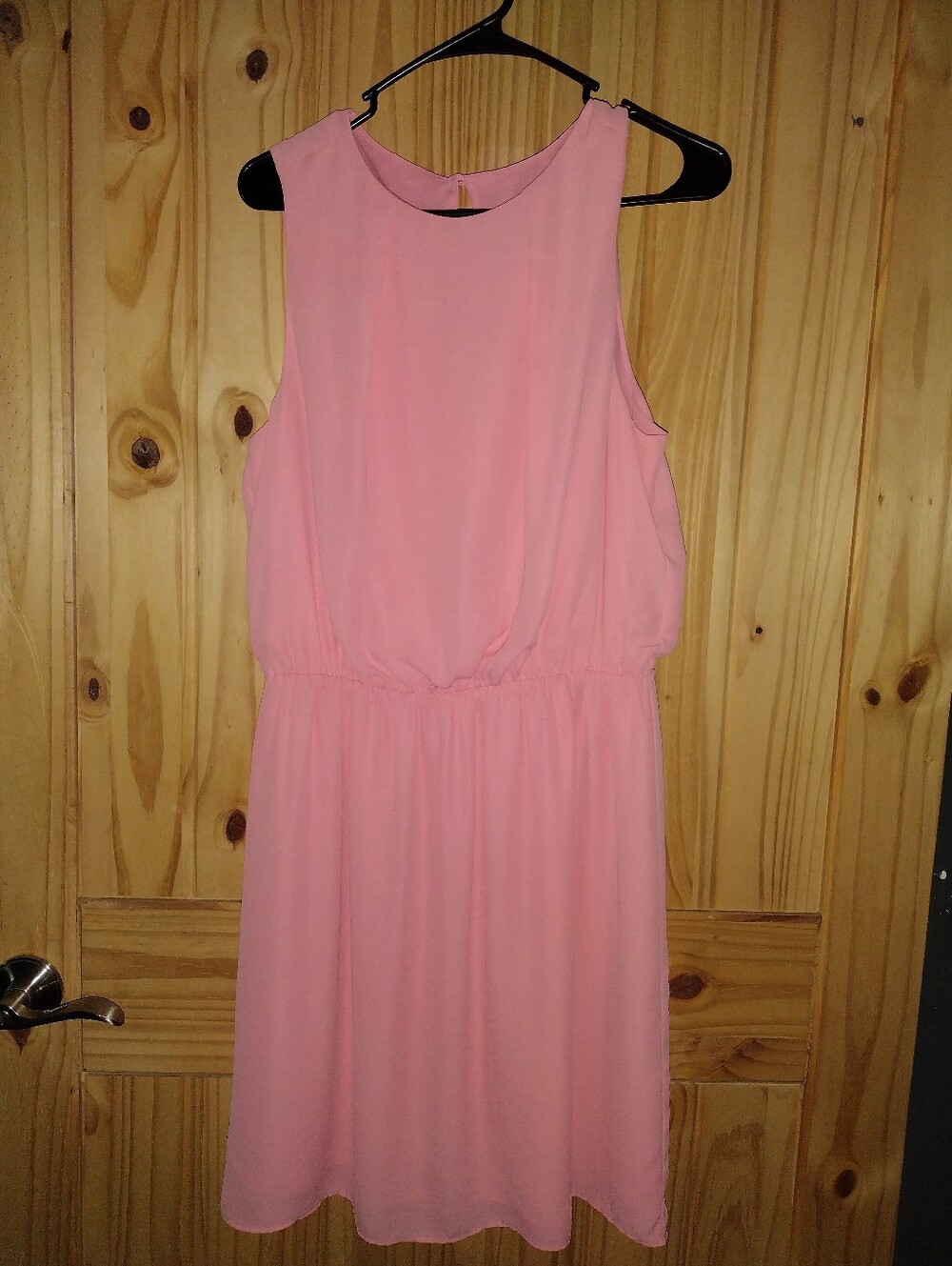 H&M Coral Pink Sleeveless Midi Dress